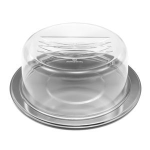 Queijeira de Inox com Tampa De Acrílico 19cm - Meridional