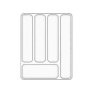 Porta Talheres Retangular Logic Branco- Martiplast
