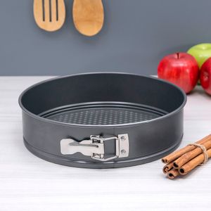 Forma de Bolo Antiaderente Redonda com Fundo Removível 26cm Preta - Meridional