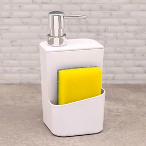 Porta Detergente e Esponja 650mL Branco - Martiplast