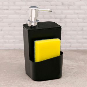 Porta Detergente e Esponja 650mL Preto - Martiplast