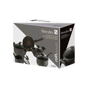 Jogo de Panelas Soft Touch 5 Peças Marrom - Hercules
