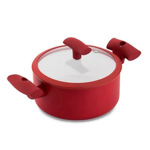 Jogo de Panelas Soft Touch 5 Peças Vermelho - Hercules