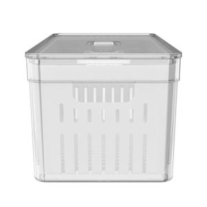 Organizador de Geladeira com Cesto Clear Fresh 5l Natural - Martiplast