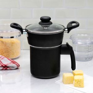 Cuscuzeira com Tampa de Vidro Gourmet Preto - Meridional