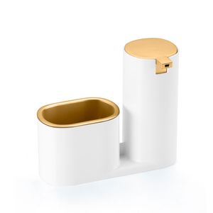 Porta Detergente Branco e Dourado - Arthi