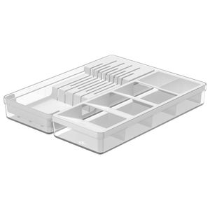 Organizador de Talheres e Facas Clear Branco - Ou