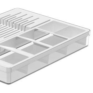Organizador de Talheres e Facas Clear Branco - Ou