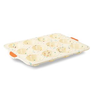 Forma para 12 Muffins Bakery 35x25cm Colorida - Hercules