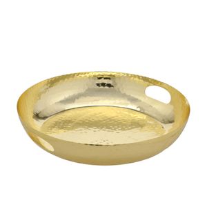 Bandeja Redonda 36,5cm Dourada - Espressione