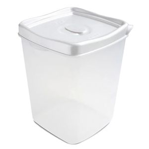 Porta Mantimentos Quadrado 2,3l Branco - Plasvale