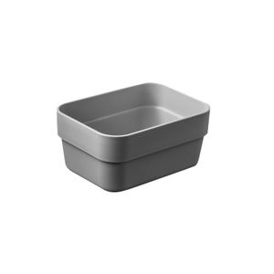 Caixa Organizadora Retangular Logic 5,6x11,5cm Cinza - Martiplast