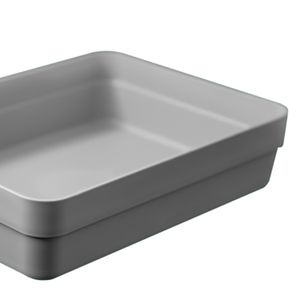 Caixa Organizadora Retangular Logic 5,6x23cm Cinza - Martiplast
