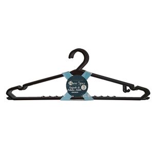 Conjunto de Cabides Adulto 3 Peças Preto - Home Space