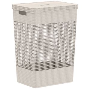 Cesto de Roupas Grid 49l Bege - Ou