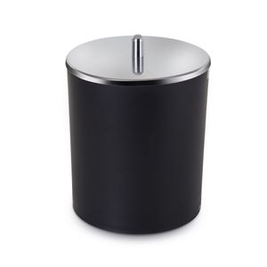 Lixeira com Tampa Inox Preta 5l - Arthi