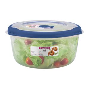 Kit Com 4 Potes de Plástico Flor 3,2l Azul - Sanremo