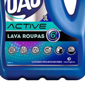 Lava Roupas Líquido Active 3l - Uau