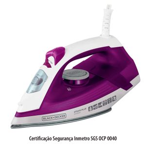 Ferro de Passar a Vapor Black & Decker com Spray Fx2500 Roxo