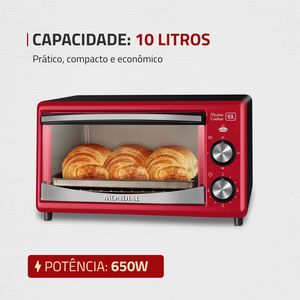 Forno Elétrico Master Cooker 10l Vermelho - Mondial