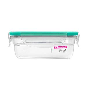 Pote de Plástico Retangular Fresh 330mL Verde - Sanremo