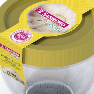 Pote de Plástico Redondo Alho 165mL Amarelo - Sanremo