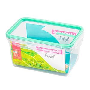 Pote de Plástico Retangular Fresh 2l Verde - Sanremo
