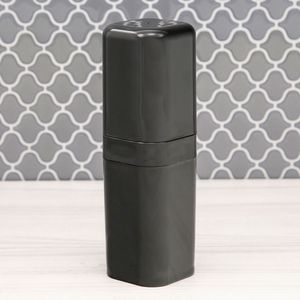 Porta Escova de Dente Poliestireno Splash 22,5cm Preto - Coza