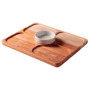 Tábua Petisqueira de Madeira com Bowl 28cm - Tramontina