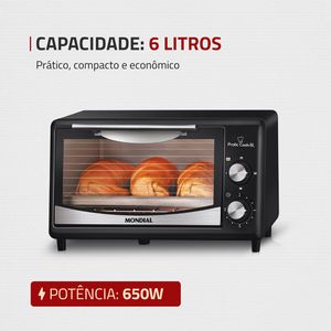 Forno Elétrico Pratic Cook 6l Preto - Mondial