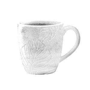 Caneca Tropical Esmalte Branco 372mL - Yoi