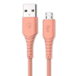 Cabo Micro Usb Emborrachado 1,2m Salmão - Elg