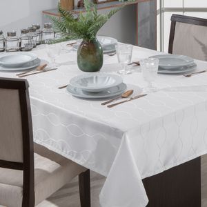 Toalha de Mesa Retangular 1,60x2,20m Il Viena Branca - Branyl