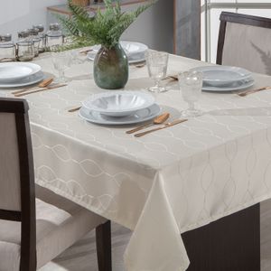Toalha de Mesa Retangular 1,60x2,20m Il Viena Perola - Branyl