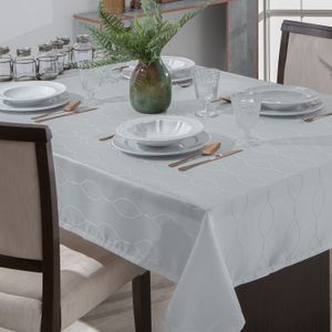 Toalha de Mesa Retangular 1,60x2,20m Il Viena Perola - Branyl