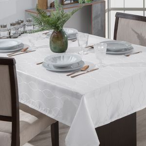 Toalha de Mesa Retangular 1,60x2,70m Il Viena Perola - Branyl
