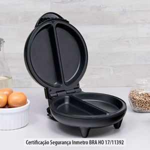 Omeleteira Gourmet Inox Preto - Lenoxx