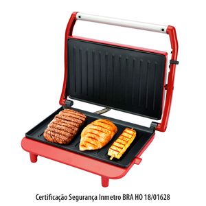 Grill Panini Vermelho - Lenoxx