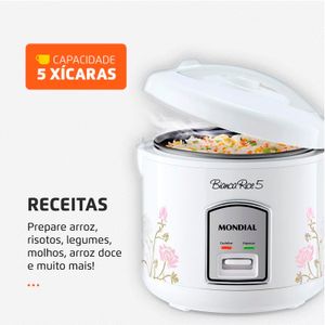 Panela de Arroz Elétrica Mondial Bianca Rice 5 Npe-05 Branca