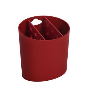 Porta Talheres Oval Vermelho Bold - Coza