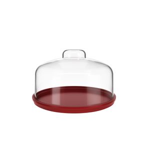 Boleira com Tampa Cozy Vermelho Bold 19,5cm - Coza