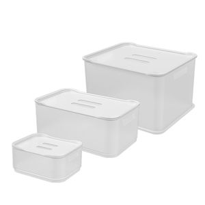 Cesta Organizadora com Tampa Fit 30,5cm Natural - Coza