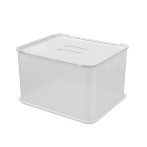 Cesta Organizadora com Tampa Fit 22,9x38cm Natural - Coza