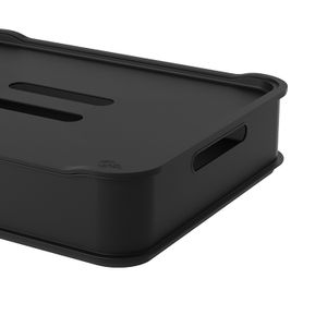 Cesta Organizadora com Tampa Fit 8,5x38cm Preta - Coza