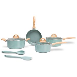 Jogo de Panelas Ceramic Life Botanika 6 Peças Verde - Brinox