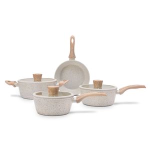 Jogo de Panelas Ceramic Life Sirius 4 Peças Vanilla - Brinox