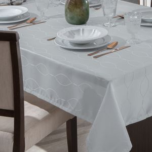 Toalha de Mesa Retangular 1,60x2,70m Il Viena Prata - Branyl