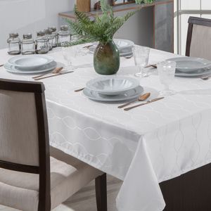 Toalha de Mesa Retangular 1,40x2,10m Il Viena Branca - Branyl