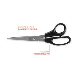 Tesoura de Cozinha 17,8cm Preta - Brinox
