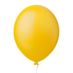 Balão Redondo Liso 8 Amarelo com 50 Unidades - Happy Day